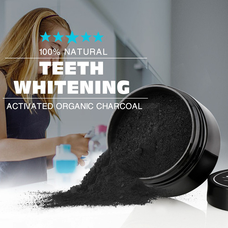 Custom Mint Active Black Charcoal Tooth Teeth Whitening Powder Natural Tooth Whitening Powder For Oral Cleaning