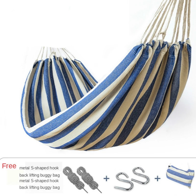 Double Hammock 450 Lbs Portable Travel Camping Hanging Hammock Swing Lazy Chair Canvas Hammocks hunting Leisure Products super