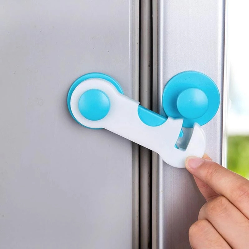 Children Locking Protector ABS Plastics Baby Care Door Handle Child Safety Lock Cupboard Cabinet Door Drawer Safety Locks