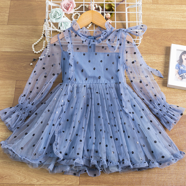 Cute Girls Dress New Summer Girls Dresses Fancy Flower Princess Dress Toddler Tutu Baby Girls Tulle Casual Wear 3 8Y Daily