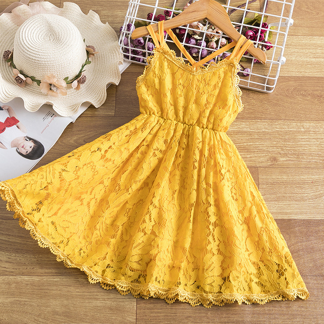 Cute Girls Dress New Summer Girls Dresses Fancy Flower Princess Dress Toddler Tutu Baby Girls Tulle Casual Wear 3 8Y Daily