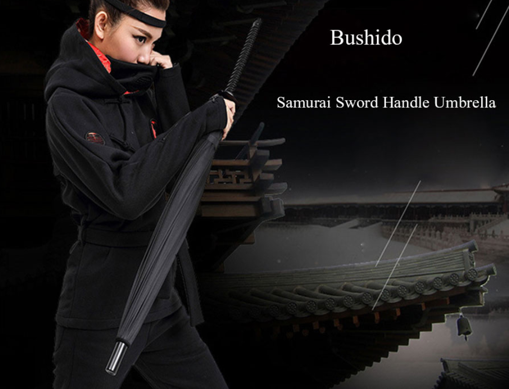 Japanese Samurai Umbrella Strong Windproof Semi Automatic Long Umbrella Large Man Adults Japan Business Umbrellas Men's Paraguas