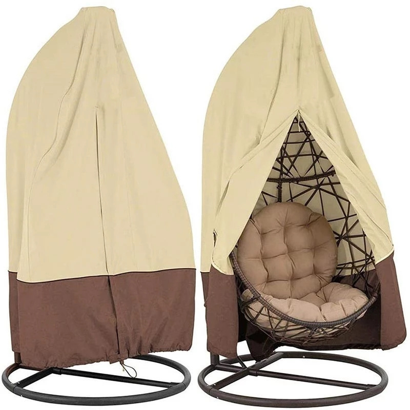 Dust Cover Hanging Swing Egg Chair With Zipper Anti UV Sun Protector Cover Garden Patio Waterproof Rattan Seat Furniture Cover