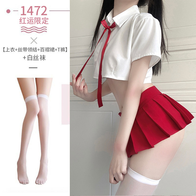 Uniform Kwaii Transparent Lolita Bra Panty Costume Erotic Underwear Sexy Lingerie School Girl Sailor Blue JK Sleepwear Cosplay