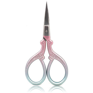 Household Sewing Craft Scissors Shears For Embroidery Color Pink Purple Style Elegant Custom Coated Stainless Steel