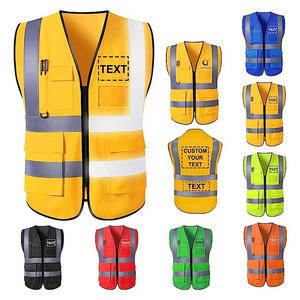 Mens Workwear Many Pockets Functional Outwear Safety Vest Breathable Work Cotton Canvas Heavy Duty Men's Vest