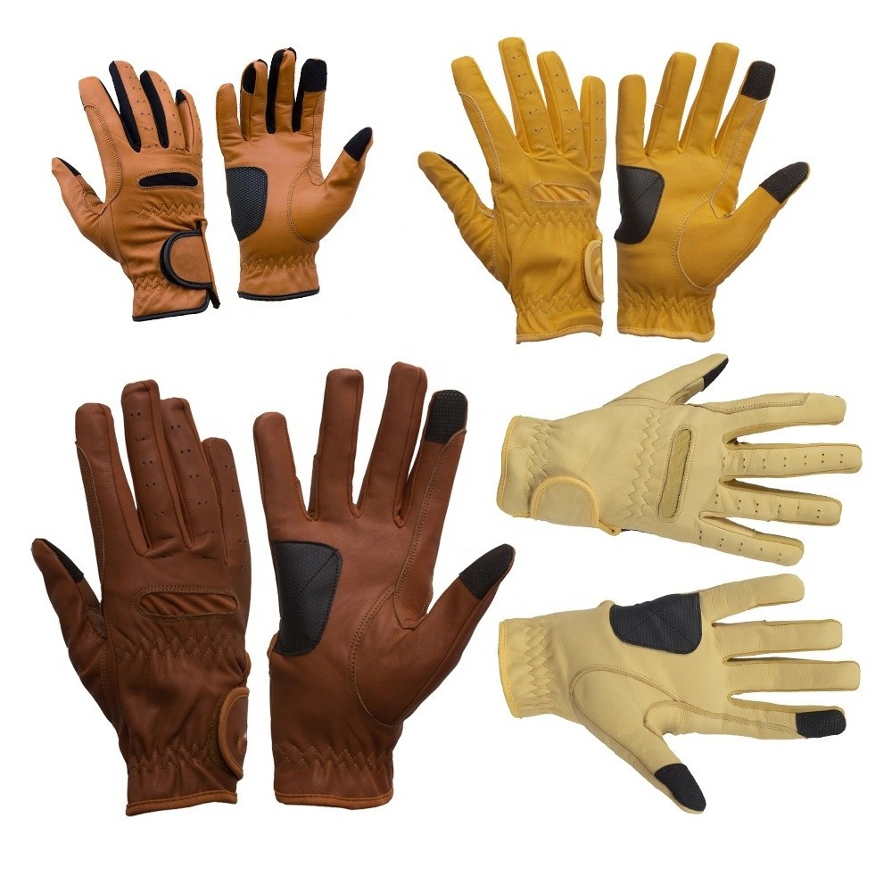 Good Selling Specially Designed Comfy Soft Leather Customized Hot Product Horse Riding Gloves