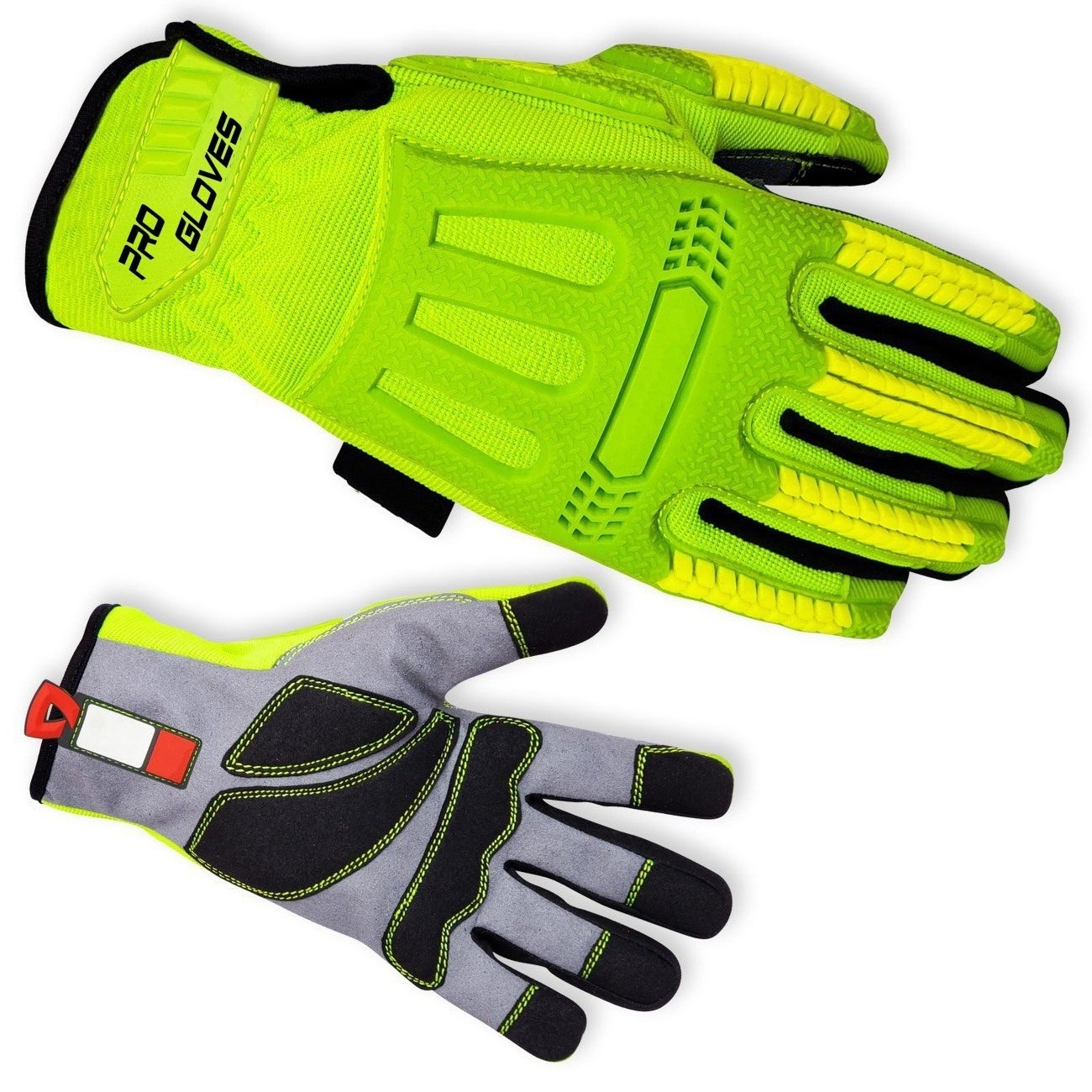 Impact Protective Mechanic Gloves for Oil and Gas Field Cut Resistant Non-Slip Synthetic Leather Gloves