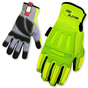 Impact Protective Mechanic Gloves for Oil and Gas Field Cut Resistant Non-Slip Synthetic Leather Gloves