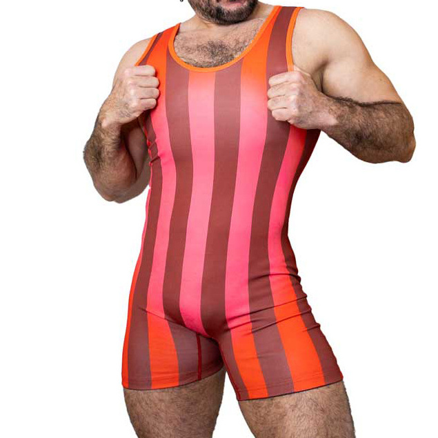 Men Heavyweight Polyester Wrestling Singlet Wholesale Wrestling Singlets One Piece Tops Customize Wrestling Singlet Uniform