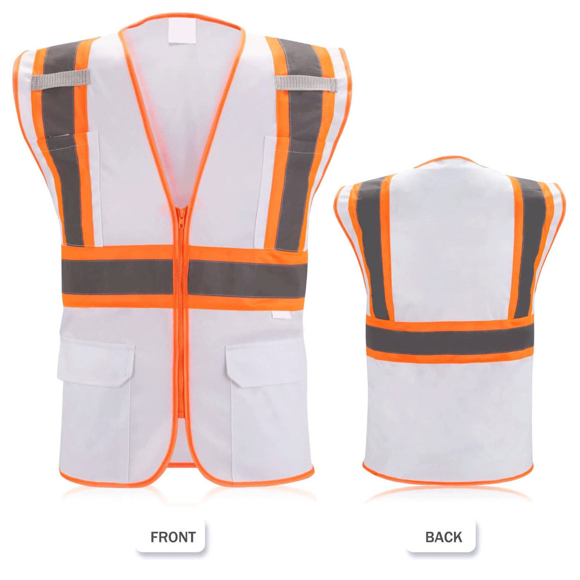 Workwear Multi Pocket Vest Safety Sleeveless Vest Traffic Fluorescent Warning Workwear Vest With Pockets