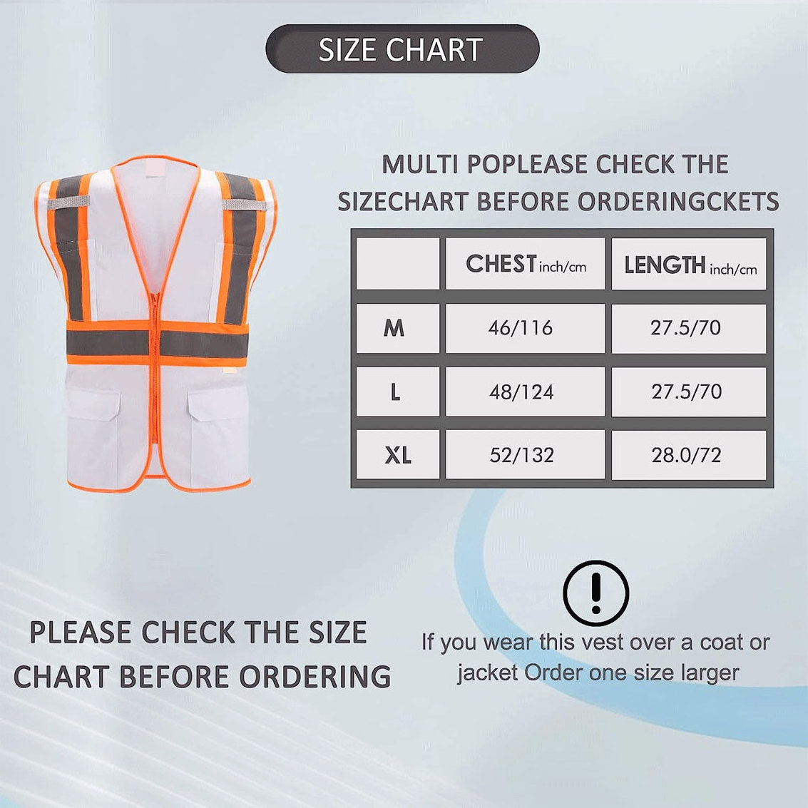 Workwear Multi Pocket Vest Safety Sleeveless Vest Traffic Fluorescent Warning Workwear Vest With Pockets