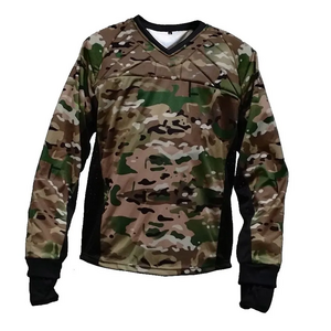 Long Sleeve Custom Sublimation Camouflage Paintball Jersey With Quick Drying Technology And Adjustable Cuffs For A Perfect Fit