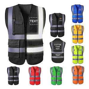 Reflective Safety Hi Vis High Visibility Workwear Construction Top Quality Workwear Reflective Safety Vest With Pockets