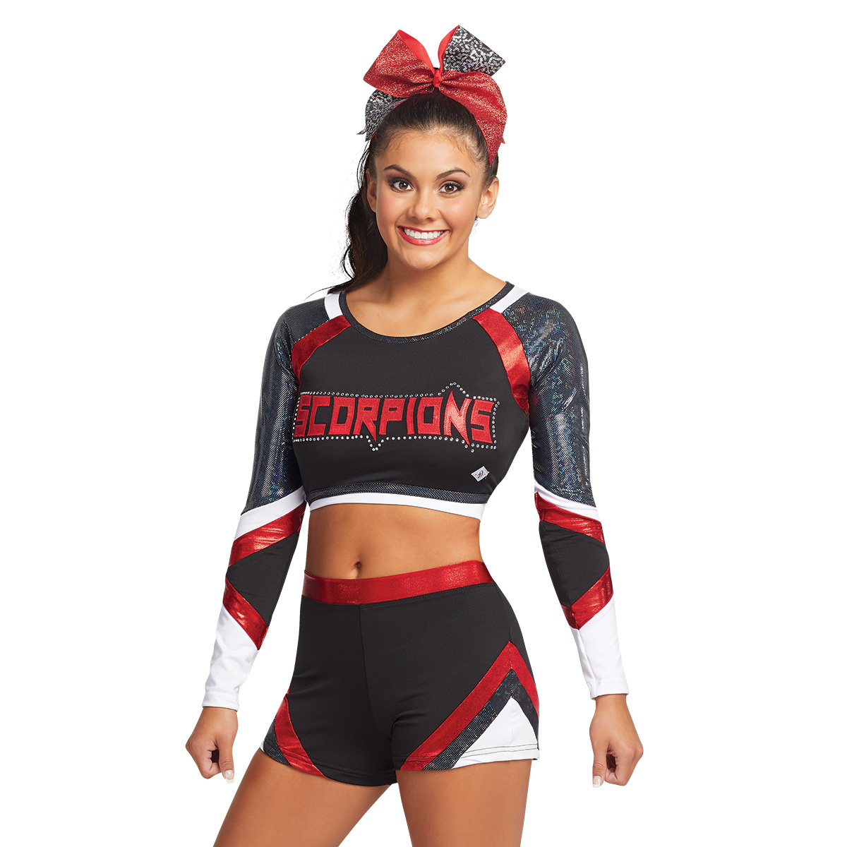 OEM Long Sleeve Cheerleader Uniforms Cheering Apparel Cheer Wear Uniforms Women Costume Custom