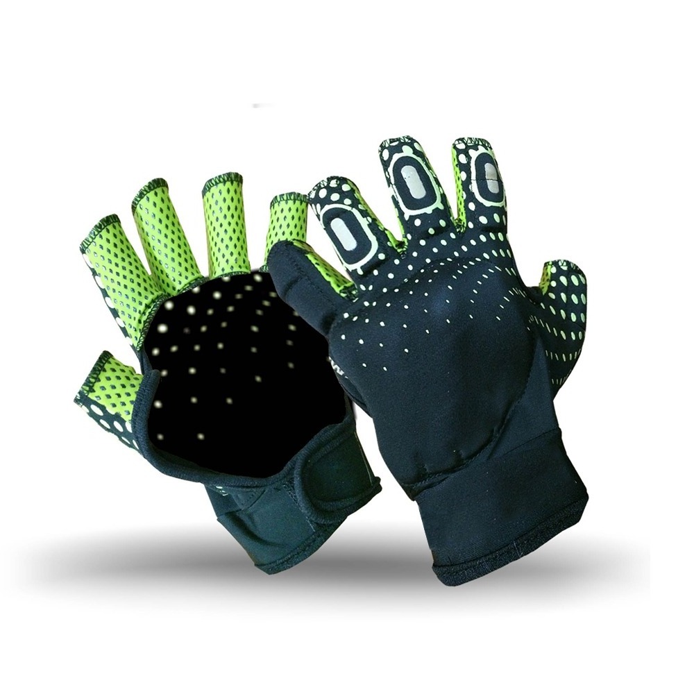 Top Quality Design Gaelic Gloves Manufacturer Touch Screen Sports Hurling Half Finger Gloves