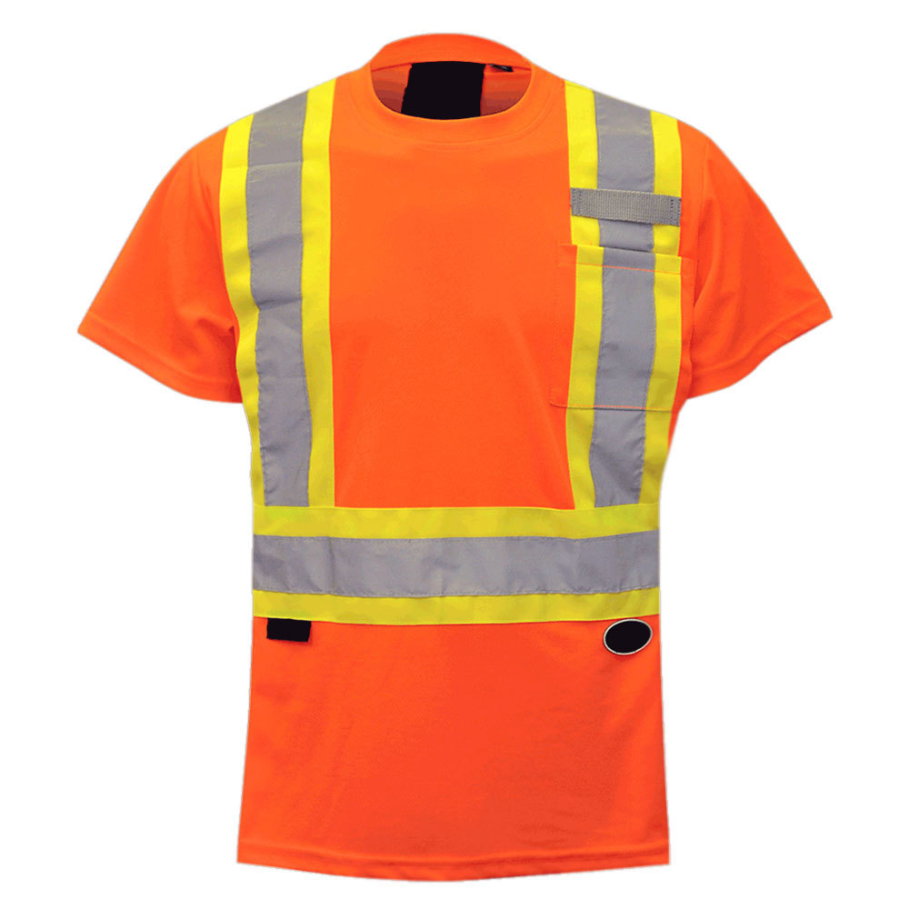 Tape Feature Hi Vis Shirt Made Of Polyester Fabric Cheap Strap Custom Logo Color High Quality Reflected Strips Security Safety