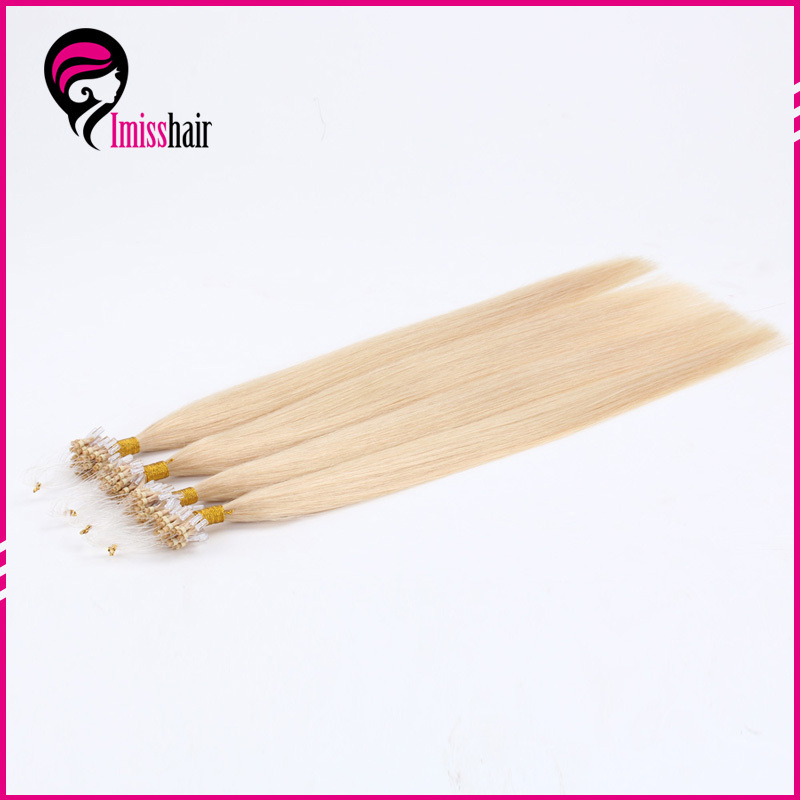 Alibaba human hair supplier colored micro ring hair extension on sale remy micro loop hair extensions