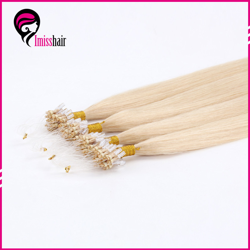 Alibaba human hair supplier colored micro ring hair extension on sale remy micro loop hair extensions