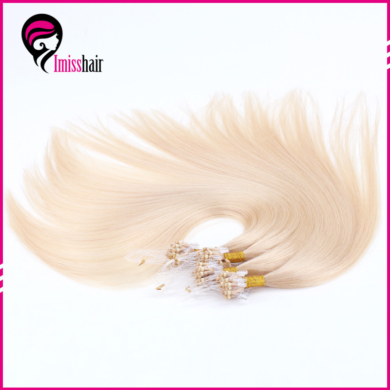 Alibaba human hair supplier colored micro ring hair extension on sale remy micro loop hair extensions