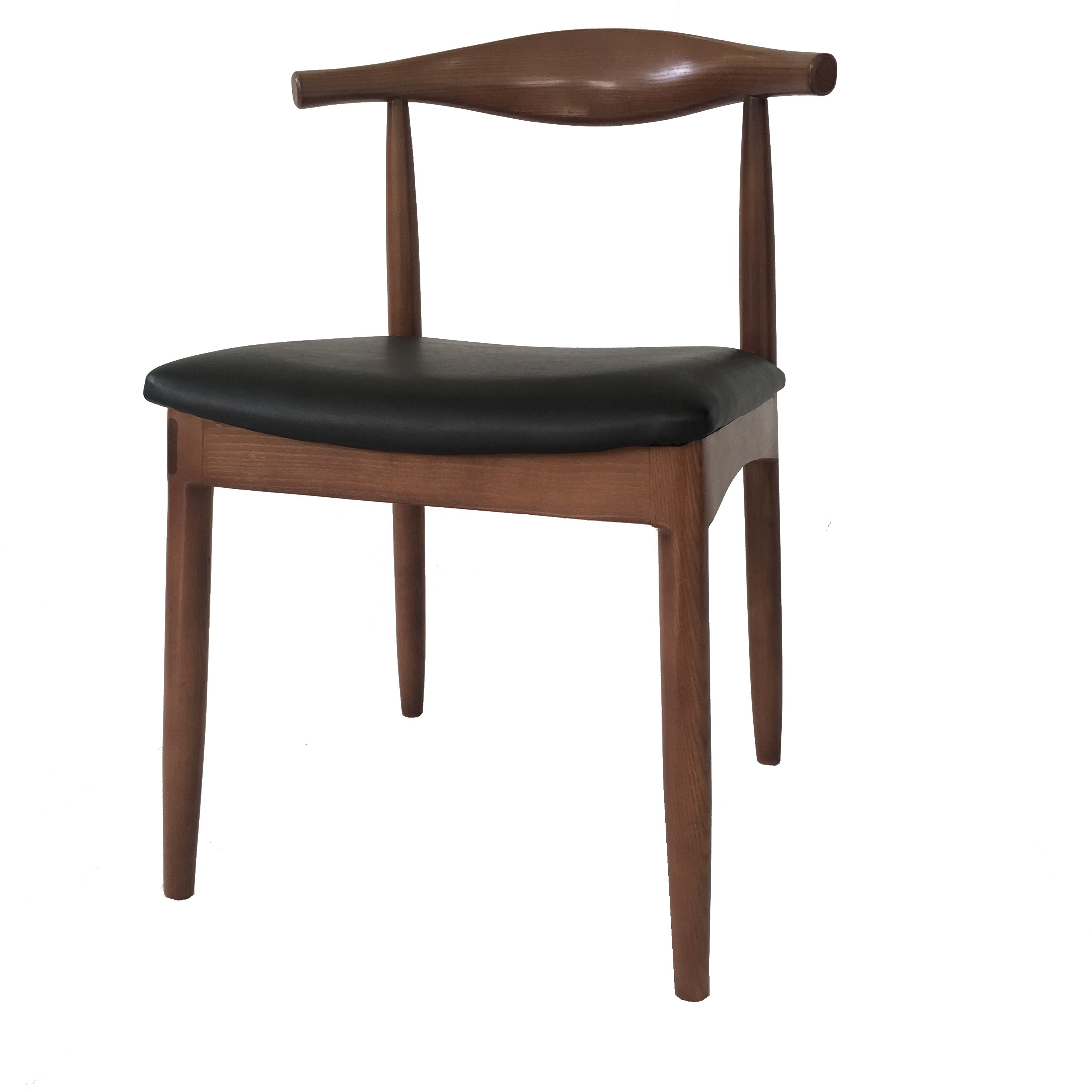 Made in Vietnam modern design leather wood chair restaurant furniture