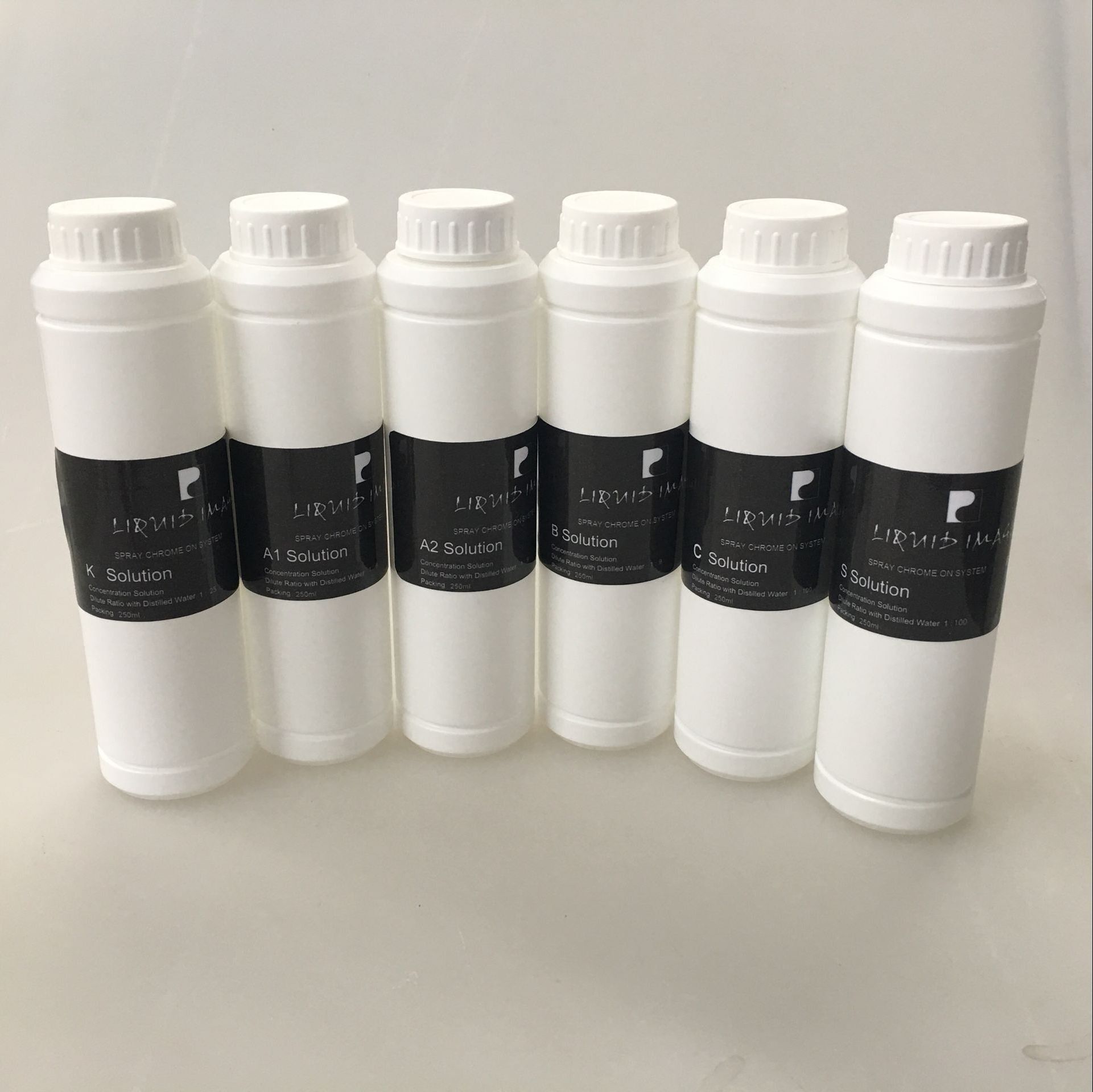 Liquid Image Non-toxic new chemical concentration for spray on chrome , mirror reflection double head and thiple head