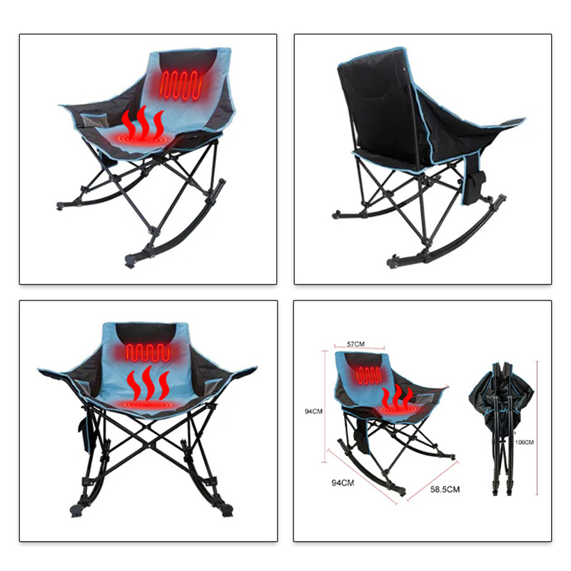 MK Factory New Design Outdoor Luxury Comfortable Portable Backpack Relaxing Heated Camping Rocking Chair