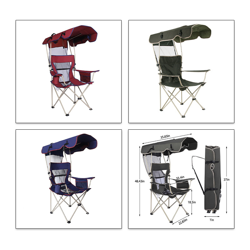 Armrest Furniture Ultralight Fashion Personalized Captain Tailgate Director Folding Chair With Canopy