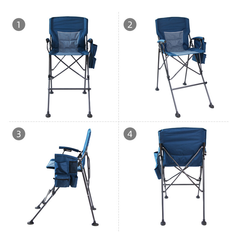 2024 Adjustable Oversized High Back Beach Portable Leisure Travel Outdoor Camping Chair