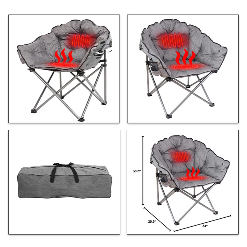 Oversized Folding Chair High Back  Heavy Duty Portable Camp Chair Beach Chair Camping And Lounge Travel Outdoor Seat