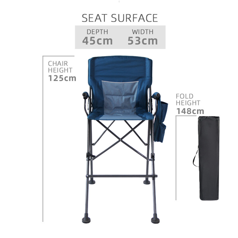 2024 Adjustable Oversized High Back Beach Portable Leisure Travel Outdoor Camping Chair