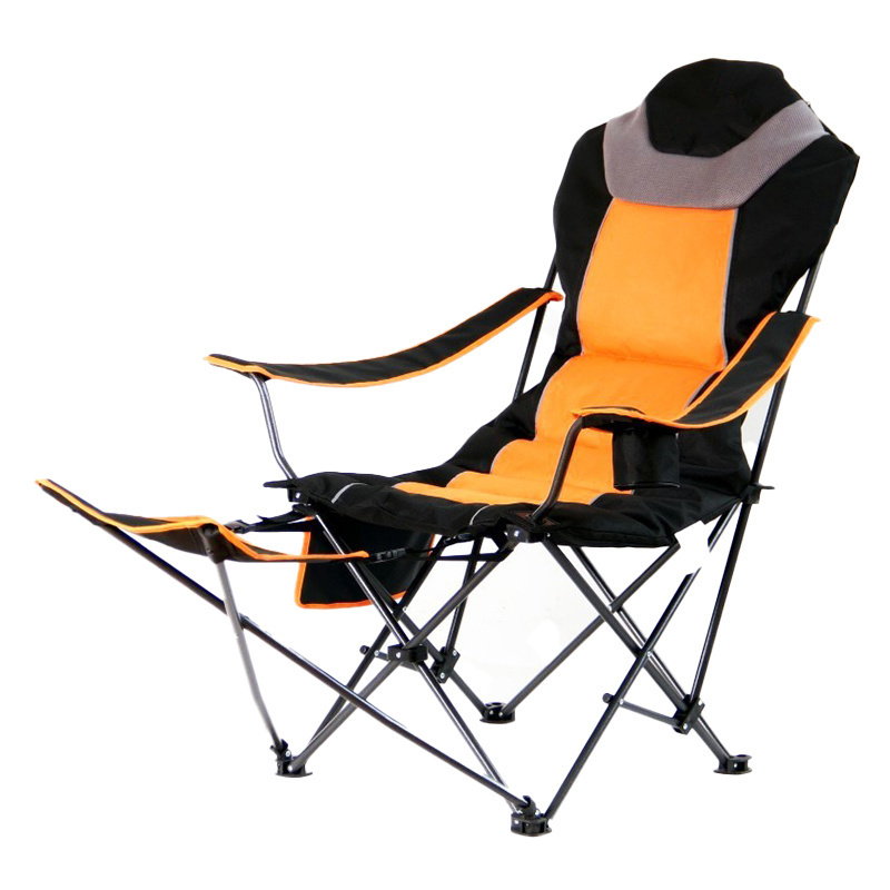 Lightweight Outdoor Sleeping Chair Oversized Orange Directors Mesh Camping Chair Metal Aluminum Fabric Chair