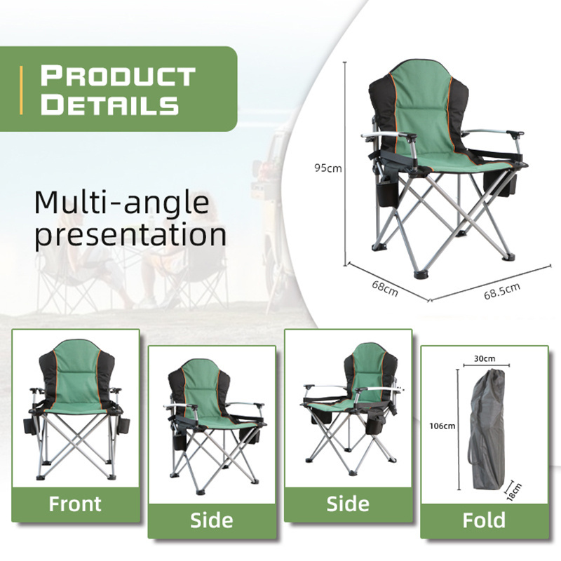 Outdoor Portable Heated Camping Chair Padded Comfy Heating Chair For Outdoor Camping