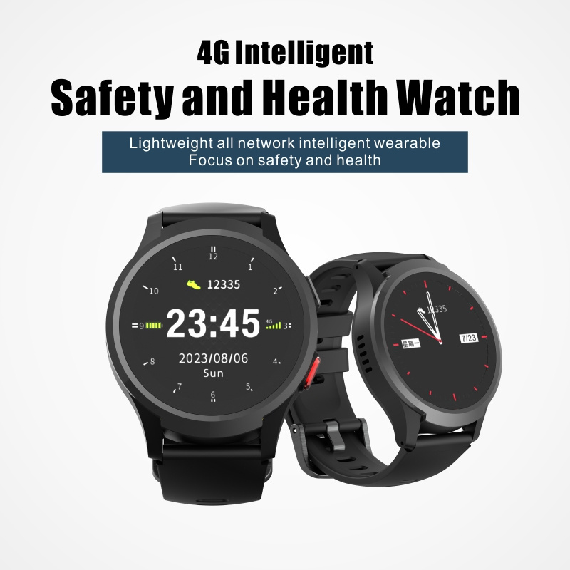 Jiai L18 4G network SOS position fall alert elderly watches GPS LBS with temperature  monitor smart watch