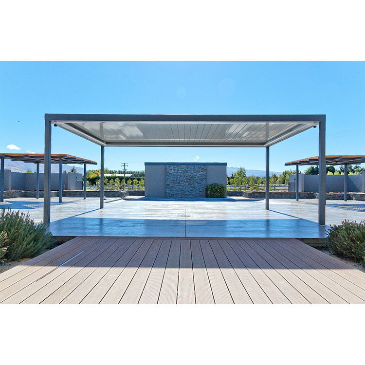 3*3m Factory Aluminium Patio Outdoor Motorized pergola waterproof louvered roof spa gazebo