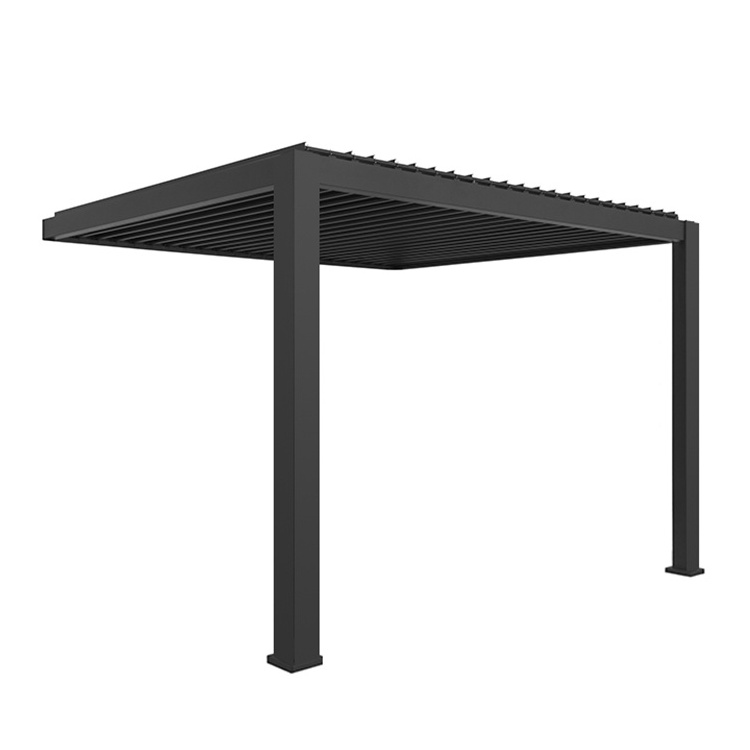 Wall Mounted Pergolas Roof Aluminium Louvered Roof Pergola Garden Gazebo With Motor