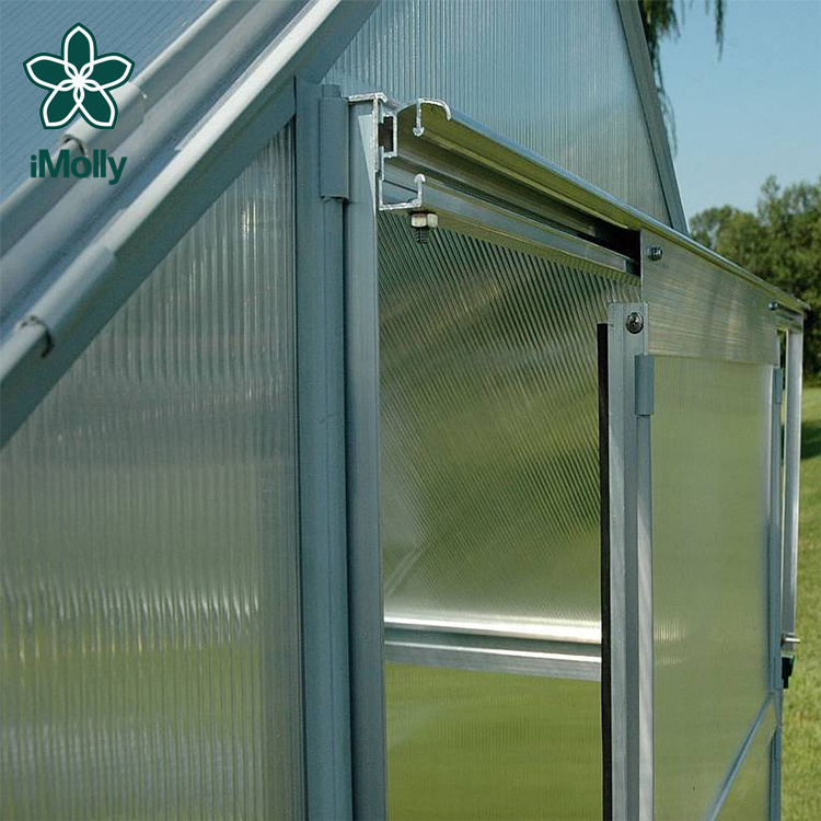 Houses Plastic Agriculture Greenhouse Hot Sale Octagon Waterproof Aluminum Sliding Door Customization Manual Green Metal House 