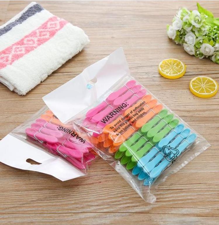 Factory Price 24pcs Pack Laundry Clothespins for Towels Socks Clips for Bed Sheet Hangers Racks Clip Clothes Pin Home Supplies