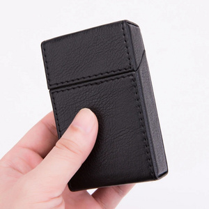 Factory Price PU Leather Cigarette Case For Tobacco Storage Box Holder 20 Cigar Protective Cover Lighter Sleeve Gadgets