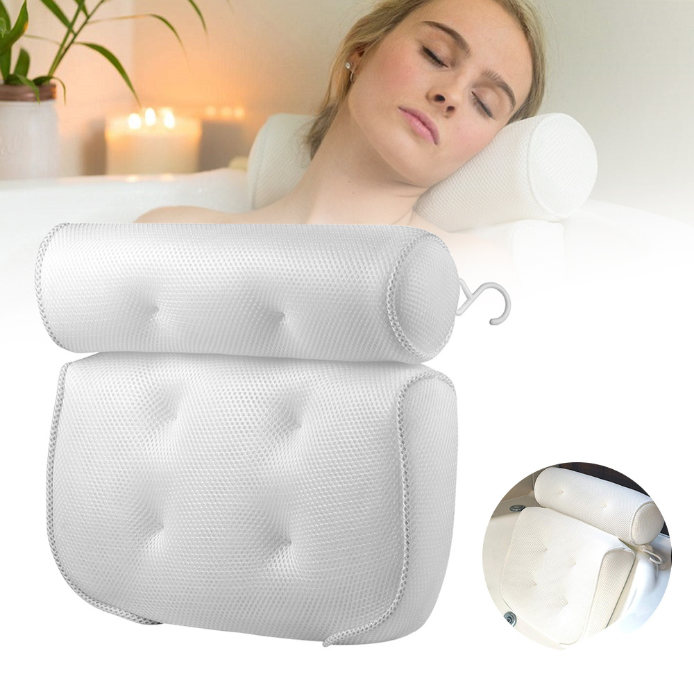 Factory Price Badesofa SPA Bath Pillow Soft Thickened Headrest Bathtub Pillow with Backrest Suction Cup Neck Cushion Badewanne