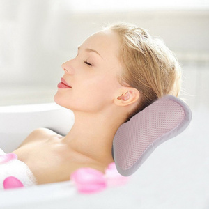 Factory Price Badesofa 3D Mesh Spa Bathtub Headrest Pillow with Suction Cups Non-Slip Cushion Bath Tub Spa Pillow for Neck Back