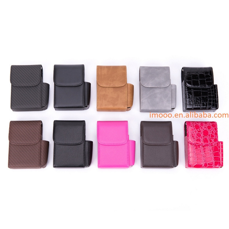 Factory Price Leather Cigarette Case Original Boxes PU Hold 20pcs Gas Lighter Businessman Cigar Case Gadgets For Men Smoke