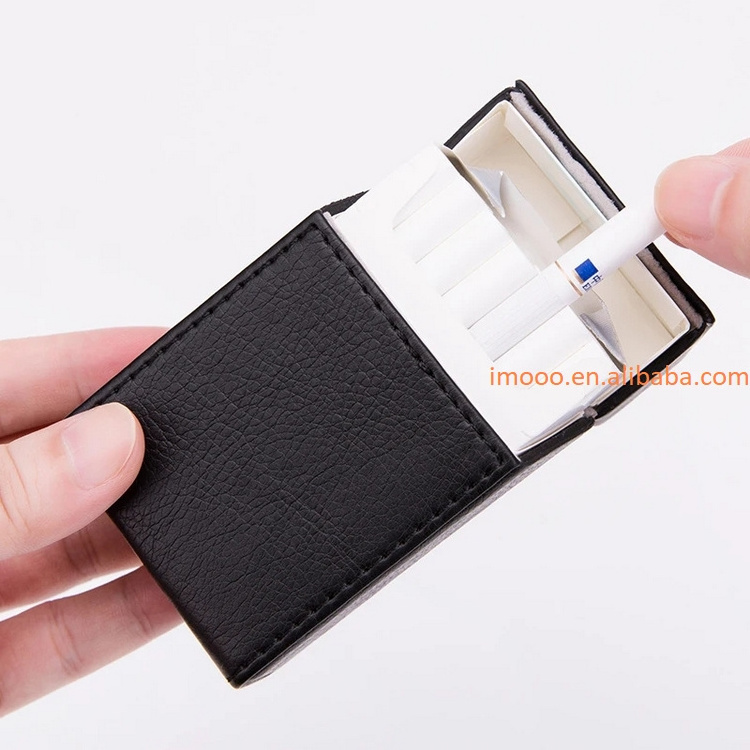 Factory Price PU Leather Cigarette Case For Tobacco Storage Box Holder 20 Cigar Protective Cover Lighter Sleeve Gadgets