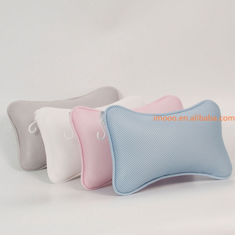 Factory Price Badesofa 3D Mesh Spa Bathtub Headrest Pillow with Suction Cups Non-Slip Cushion Bath Tub Spa Pillow for Neck Back