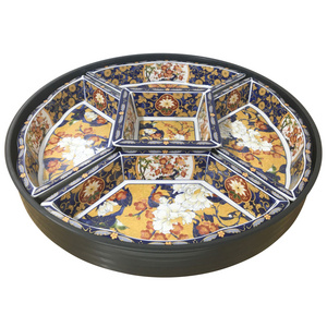 Luxury Serving Tray Turntable Ceramic Plates Made in Japan Delicate Patterns Asian Style