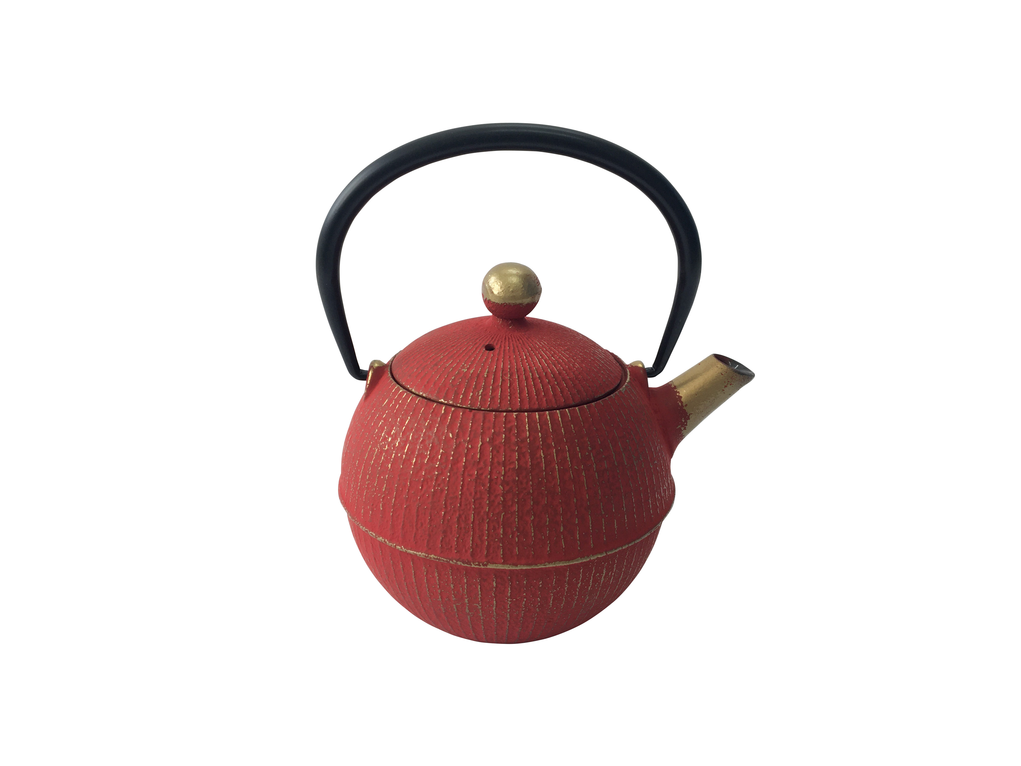 Cheap traditional style kyusu Japanese cast iron teapot kettle black brown red green pink blue