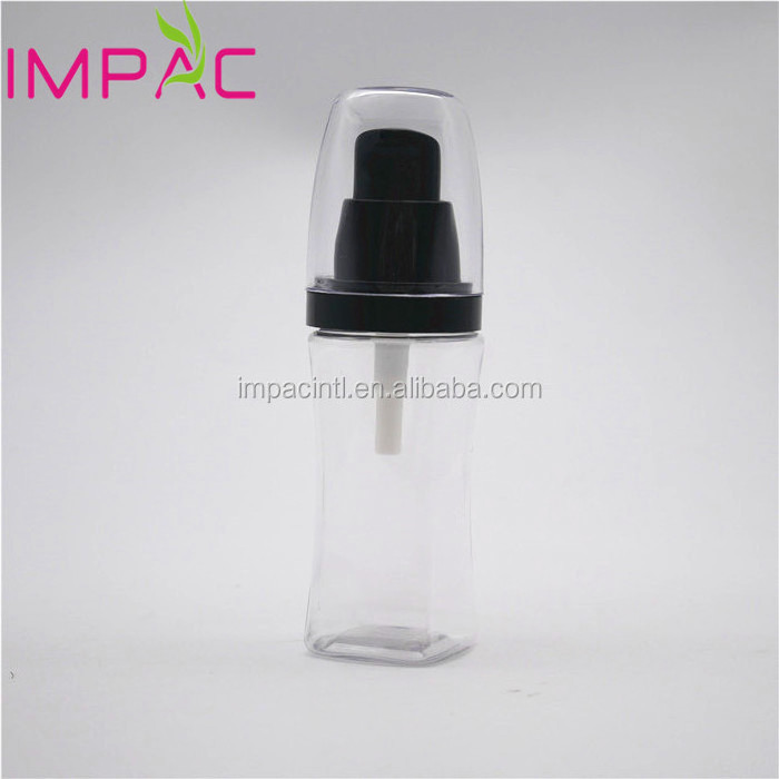 Portable unique shape transparent 30ml travel size lotion bottle 1oz