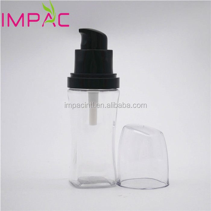 Portable unique shape transparent 30ml travel size lotion bottle 1oz