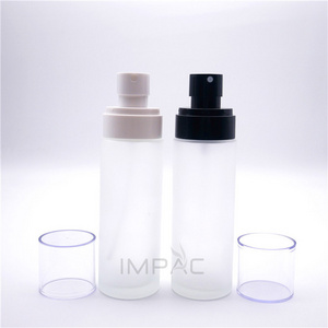 all cover cap skincare toner rounded spray frosted glass pump bottle 100ml