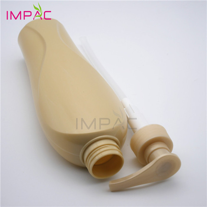 new design PET pump empty yellow plastic 400ml shampoo bottle